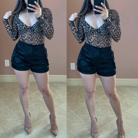 Last 3..SOFIA Leopard Print Mesh Bodysuit - Picture 2 of 3